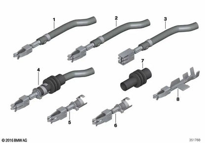 Conector de resorte plano doble para BMW Serie 1 E81, E82, E87, E88, F20, F21, F52 Serie 3 E36, E46, E90, E91, E92, E93, F30, F31, F34, F35, G20, G21, G28, G80, G81 Serie 4 F32 Serie 5 E39, F07, F10, F11, F18, F90, G30, G31, G38 Serie 6 F06, F12, F13, G32