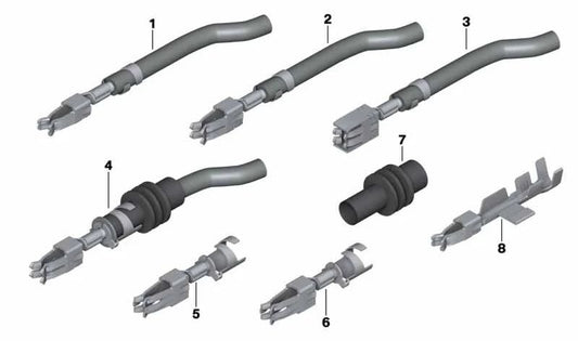 Conector eléctrico con cable OEM 61130070586 para BMW {E81, E82, E87, E87N, E88, F20, F20N, F21, F21N, E36, E46, E90, E90N, E91, E91N, E92, E92N, E93, E93N, F30, F30N, F31, F31N, F34, F34N, F35, F35N, G20, G20N, G21, G21N, G28, G28N, G80, G80N, G81,