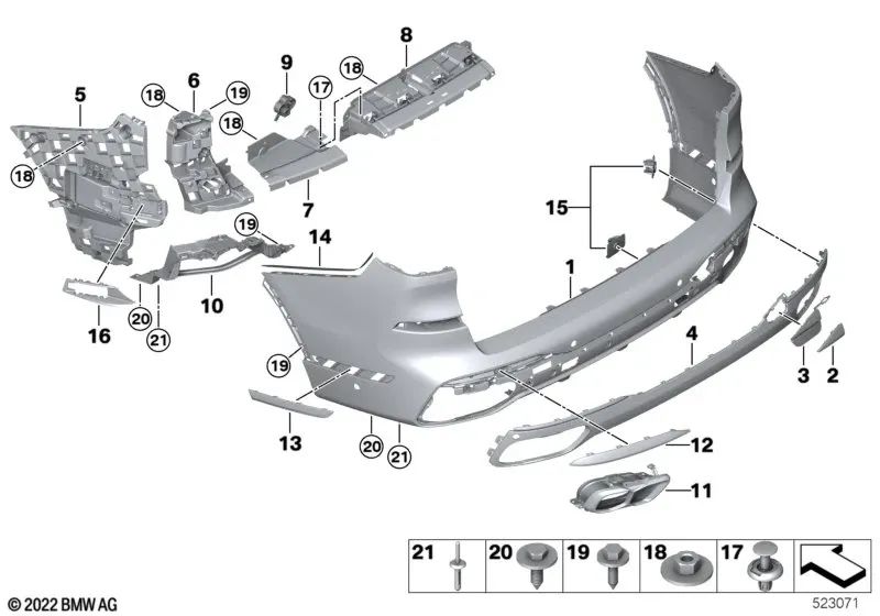 Tapa embellecedora para argolla de remolque pintada para BMW G07, G07N (OEM 51125A16B84). Original BMW.