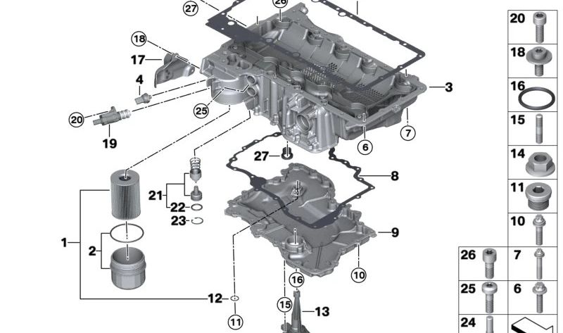 Plate di protezione termica per BMW F90, F91, F92, F93, F95, F96 (OEM 11657856415). BMW originale