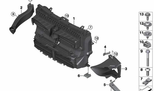 Guide de l'air pour BMW F45, F46 (OEM 51747301606). BMW d'origine