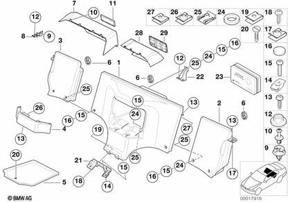O suporte carenado HIFI/CD-Changer para BMW E46, E53, E70 (OEM 51478400248). BMW original
