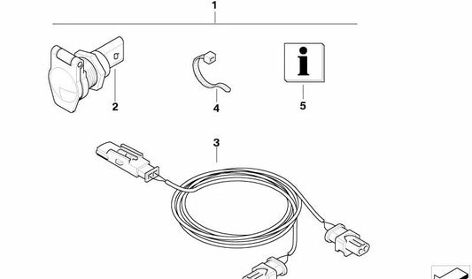 OEM connection cable 61127702570 for BMW Motorrad R1200R (K27) 2006-2014. Original BMW Motorrad.
