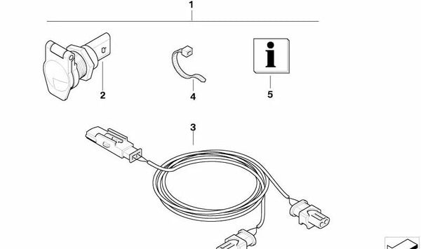 Cable de conexión OEM 61127702570 para BMW Motorrad R1200R (K27) 2006-2014. Original BMW Motorrad.
