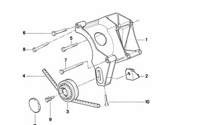 Polea tensora del aire acondicionado OEM 64551721844 para BMW E30 318i AJ93, BA73 y 318is AF91, AF92, AF93. Compatible con motores M42. Original BMW.