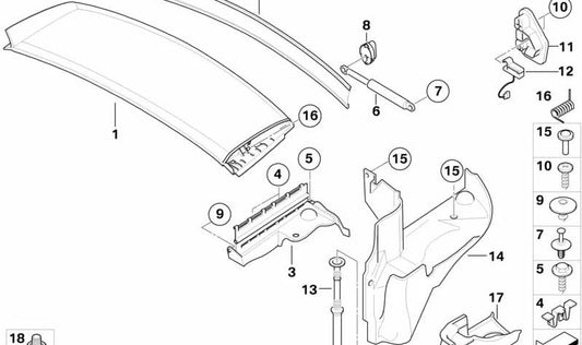 Shock absorber for BMW Z4 E85 (OEM 54317072814). Genuine BMW