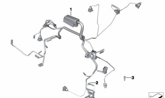 Faisceau de câbles moteur OEM 12511623798 pour motos BMW R nineT, R nineT Pure, R nineT Scrambler, R nineT Urban G/S. BMW Motorrad d'origine.