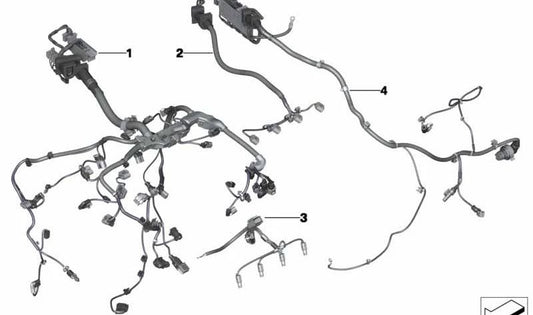 Cableado módulo de calentadores OEM 12518583657 para BMW F20, F21, F22, E90, E91, E92, E93, F30, F31, F34, F32, F33, F36, F07, F10, F11, E84, F25, F15 y MINI R55, R56, R57, R58, R59, R60, R61. BMW et mini d'origine.