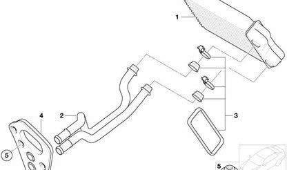 Boquilla de tubo de agua OEM 64116918883 para MINI R50, R52, R53. Original MINI.