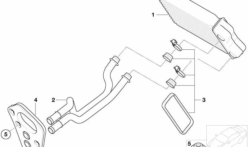 Radiador OEM 64111497527 para MINI R50, R53, Cabrio R52. Original MINI.