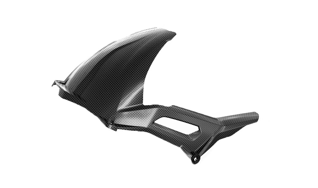 Guardabarros trasero de carbono con protector de cadena OEM 77318404064 para BMW Motorrad S 1000 XR (K69). Original BMW Motorrad.
