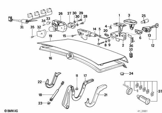 BMW Junction Connector 7 Serie E32 (OEM 51241957993). BMW originale.