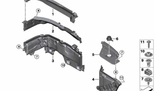 Tapa de la batería OEM 41007290719 para MINI Clubman F54, F54 LCI, BMW Serie 1 F40, Serie 2 F44 y más. Original BMW y MINI.