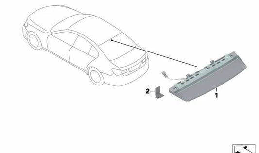 Terza luce del freno per BMW F01, F02, F04 (OEM 63257182211). BMW originale