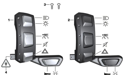 ADDITIONAL SWITCH OEM 61318405174 FOR MOTORCYCLES BMW R1200RT, R1250RT. Original BMW Motorrad.
