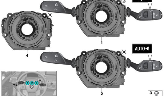 Módulo interruptores columna dirección OEM 61316833433 para BMW i3 I01 60Ah y 120Ah con y sin Rex. Compatible con todos los modelos desde 2013 hasta 2022. Repuesto original BMW.