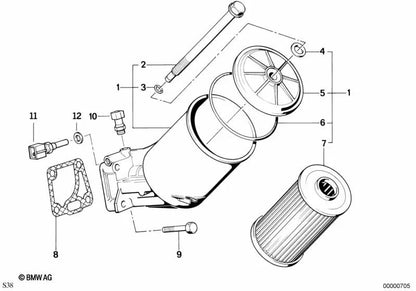 Junta sin amianto para BMW Serie 5 E34 (OEM 11421312210). Original BMW.