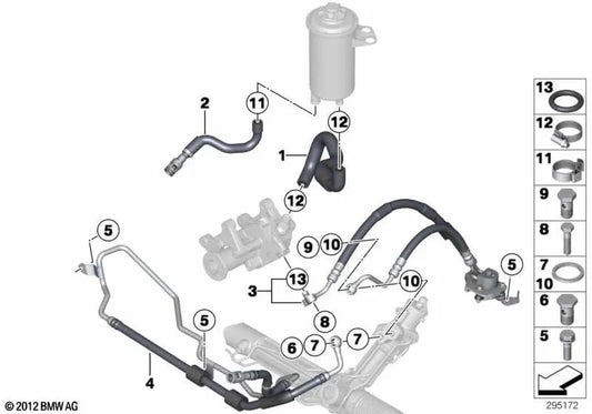 Ritorno alla guida per BMW X5 E70, E70N, X6 E71 (OEM 32416787042). BMW originale.