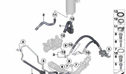 Tube d'aspiration pour BMW X5 E70, E71 (OEM 32416785419). BMW d'origine