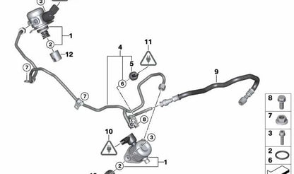 Manguera de combustible para BMW X5 E70, X6 E71 (OEM 13537582065). Original BMW