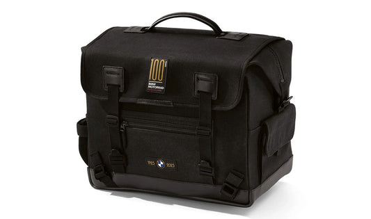 Bolsa trasera 27L Edición 100 Años para BMW Motorrad R 18, R 18 Classic, R 18 Roctane (RK34). Original BMW Motorrad. Impermeable, diseño vintage, con forro extraíble y sujeción incluida.