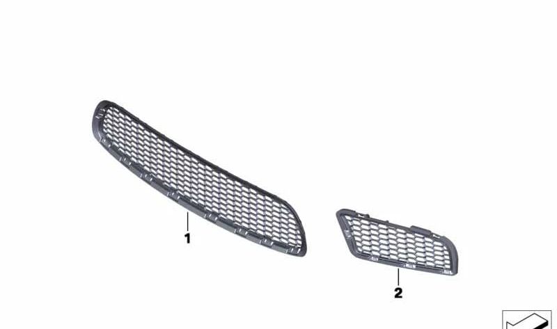 Rejilla de entrada de aire central OEM 51118047391 para BMW F10, F11. Original BMW.