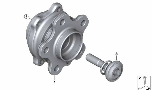 Rear Moyú with OEM 33408098969 for BMW X5 (F95, F95N) and X6 (F96, F96N). Original BMW spare.