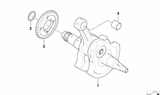 BIELA ​​PLACH 11247706900 PARA BMW G 450 X (K16, G 4G0X) de 2007 a 2010. Original BMW Motorrad.