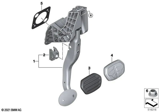 Tampa do pedal para BMW F70, U06, U11, U12, U10 (OEM 35217916239). BMW original.