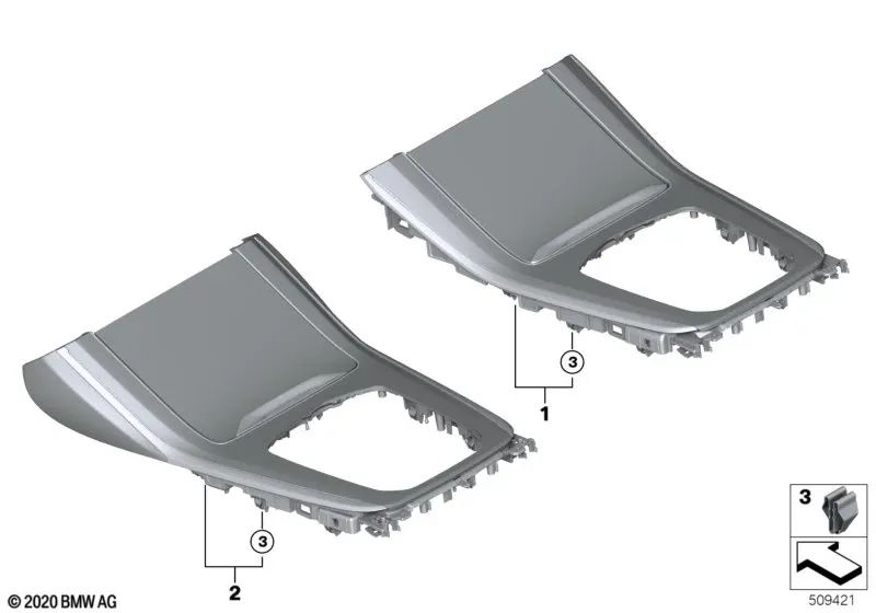 Miko Pappel molding for BMW G05, G05N (OEM 51169483561). Genuine BMW