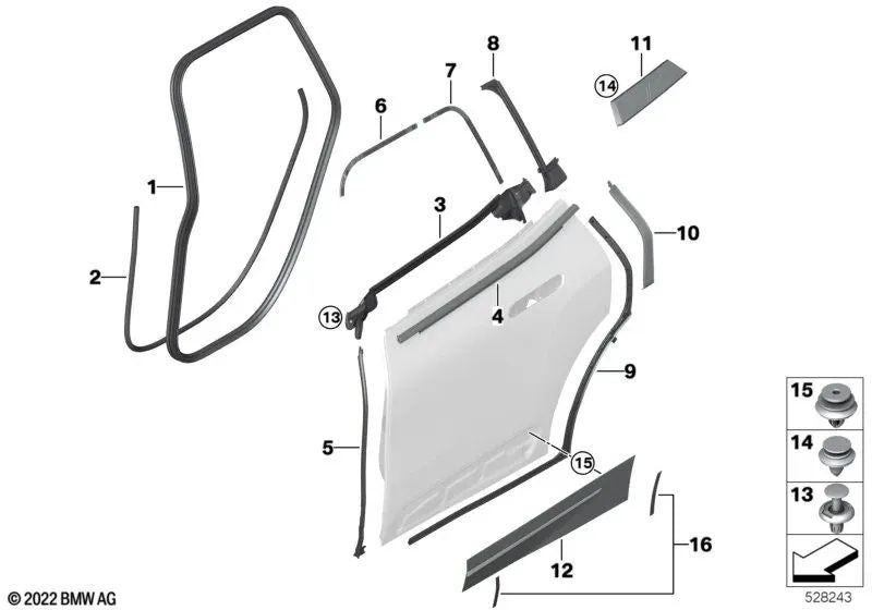 Clip für BMW I I20 (OEM 07147489050). Original BMW