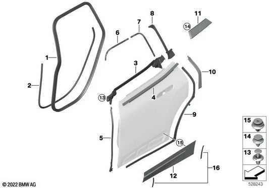 Bleiben Sie die hintere Hecktür für BMW i20 (OEM 51135A3D567). Original BMW
