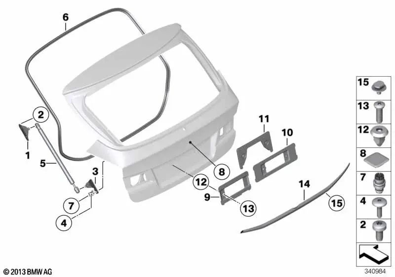 Lower left support for BMW X1 E84 (OEM 51242990131). Original BMW