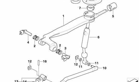 Palanca de cambios OEM 25117560190 para BMW E63, E63N, E64, E64N. Recambio original BMW.