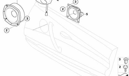 Altavoz de agudos derecho para BMW Z4 E85, E86 (OEM 65139143240). Original BMW