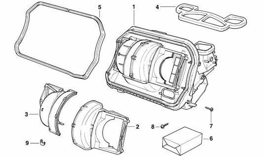 Small parts kit and adjustment lever for air conditioning system OEM 64118361922 for BMW E36. Original BMW.