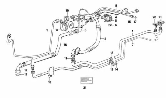 Junta tórica OEM 64508390599 para BMW E24 628CSi y 635CSi {Modelos: 5131, 5132, 5141, 5142, 5171, 5172, 5181, 5182, 5331, 5332}. Original BMW.