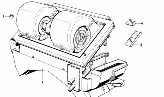 Calefactor OEM 64111377951 para BMW Serie 5 E28 518i, 520i (1980–1987). Original BMW.