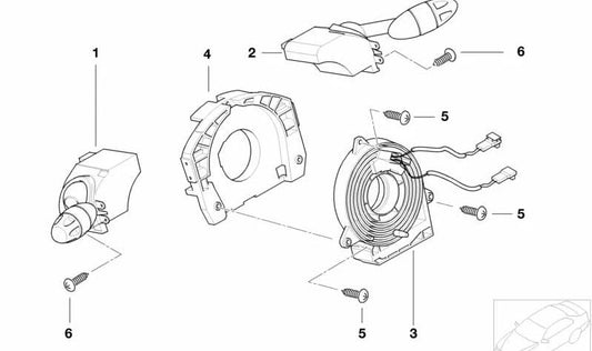 Interruptor de limpiaparabrisas OEM 61311489484 para MINI R50, R53. Original MINI.