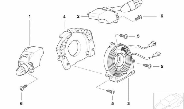 Interruptor limpiaparabrisas OEM 61316931803 para MINI Cabrio R52 Cooper, Cooper S, One (2004–2008). Original MINI.
