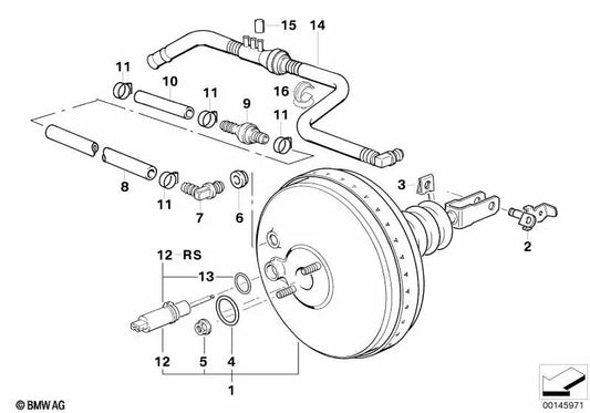 Schlauchleitung para BMW Serie 3 E36 (OEM 34331161759). Original BMW.