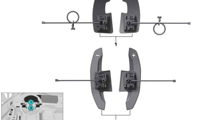 Gear Shift Lever Set for BMW X1 U11 (OEM 61315A43C51). Original BMW