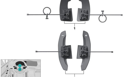 Gear Shift Lever Set for BMW X1 U11 (OEM 61315A43C51). Original BMW