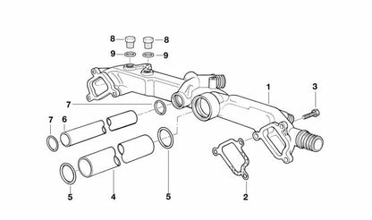 Depósito de refrigerante OEM 11531437493 para BMW E38, E39, E52, E53. Compatible con motores M62 y cambio manual o automático. Original BMW.