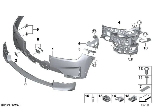 Primed Tow Hook Cover for BMW I20 (OEM 51115A3ADF5). Original BMW