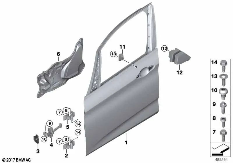 Front Right Door Stop for BMW 2 Series F45, F46 (OEM 51217404898). Original BMW