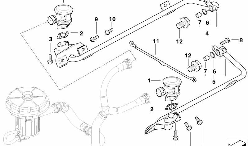 Válvula de bloqueio para BMW Série 7 E65, E66 (OEM 11727553102). BMW original