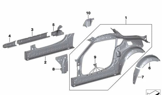 Suporte ao clipe de entrada para BMW Z4 G29 (OEM 41127473519). BMW original