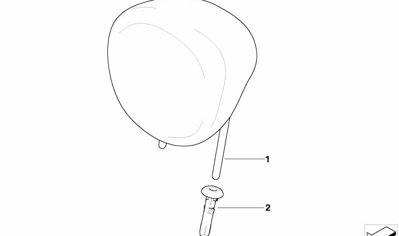 Apoyacabezas delantero de cuero artificial Carbon Black OEM 52202758214 para MINI Cabrio R57, R57 LCI. Original MINI.