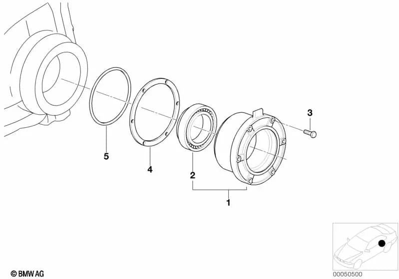 Übertragungskappe für BMW 3 E36 -Serie, 6 E24 -Serie, 7 E23 -Serie, E38 (OEM 33111205749). Original BMW